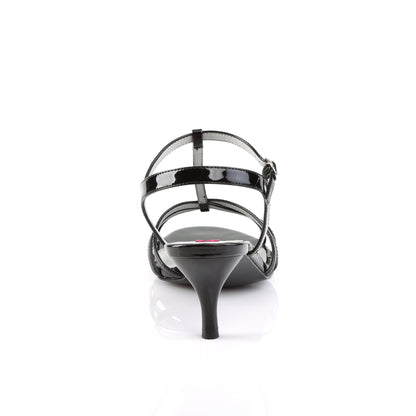 Pleaser Pink Label KITTEN-06 Black Open Toe Sandals - 2 1/2 Inch Heels