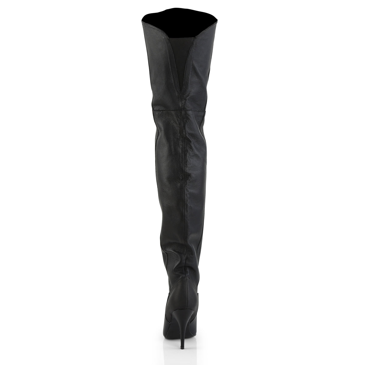 LEGEND-8868 Pleaser 4" Heel Black Leather Thigh High Boots