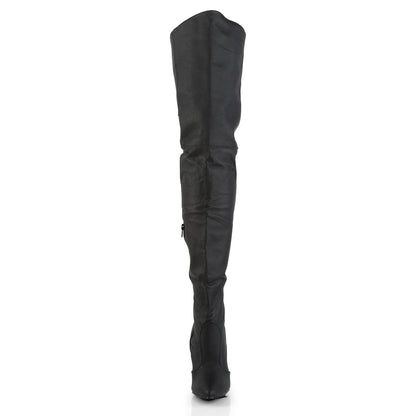 LEGEND-8899 Pleaser Black Leather 5 Inch Pole Dance Thigh boots
