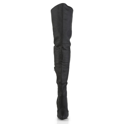 Pleaser LEGEND-8899 Black Patent Thigh High Boots - 5 Inch Heels