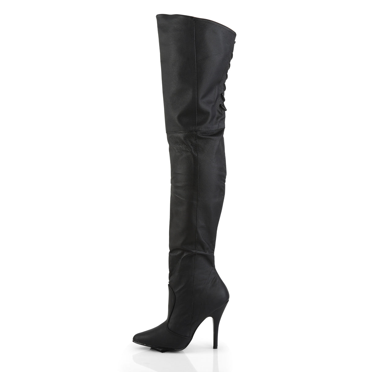 LEGEND-8899 Pleaser Black Leather 5 Inch Pole Dance Thigh boots