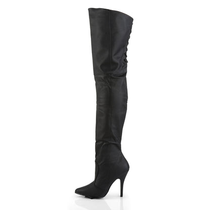 LEGEND-8899 Pleaser Black Leather 5 Inch Pole Dance Thigh boots