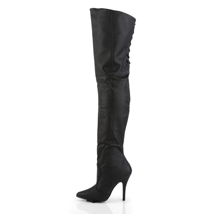 Pleaser LEGEND-8899 Black Patent Thigh High Boots - 5 Inch Heels