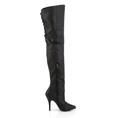 LEGEND-8899 Pleaser Black Leather 5 Inch Pole Dance Thigh boots