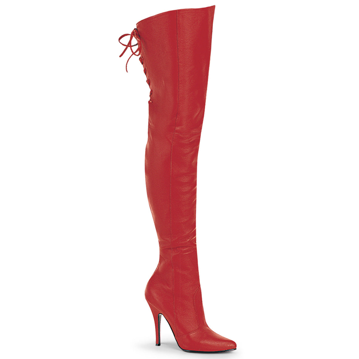 Pleaser LEGEND-8899 Red Patent Thigh High Boots - 5 Inch Heels