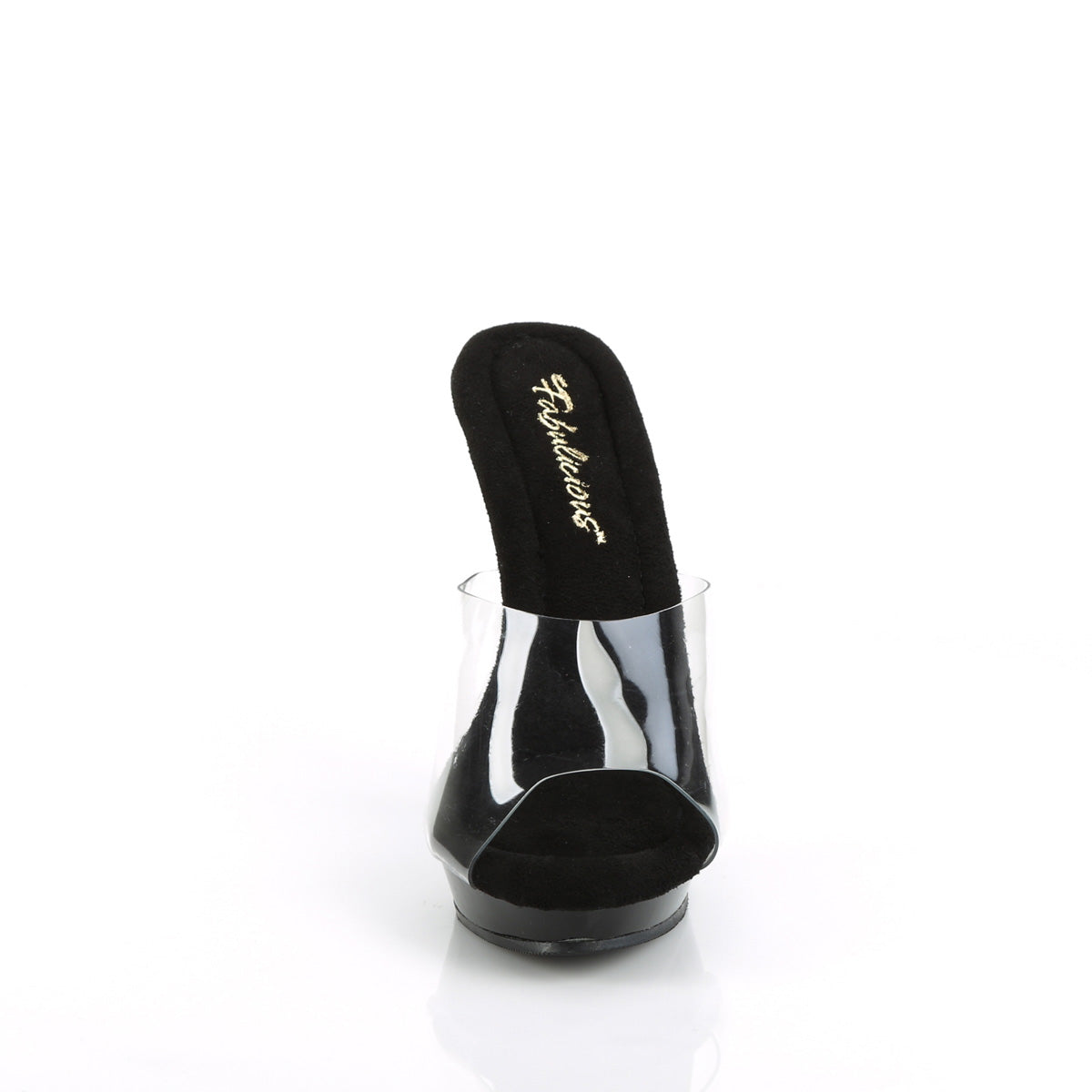 LIP-101 Fabulicious Clear Black 5 Inch Fetish Shoes