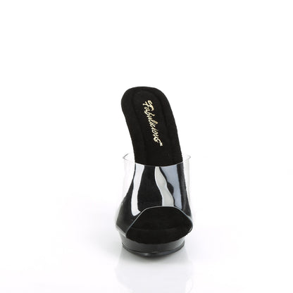 LIP-101 Fabulicious Clear Black 5 Inch Fetish Shoes