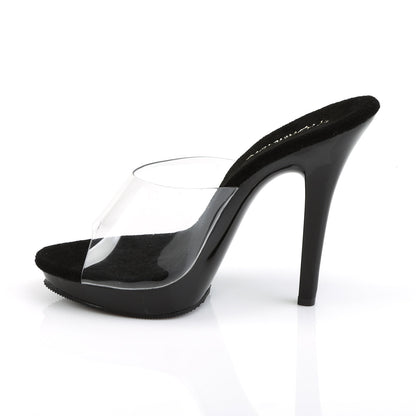 LIP-101 Fabulicious Clear Black 5 Inch Fetish Shoes