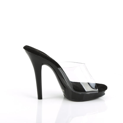 LIP-101 Fabulicious Clear Black 5 Inch Fetish Shoes