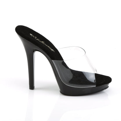 LIP-101 Fabulicious Clear Black 5 Inch Fetish Shoes