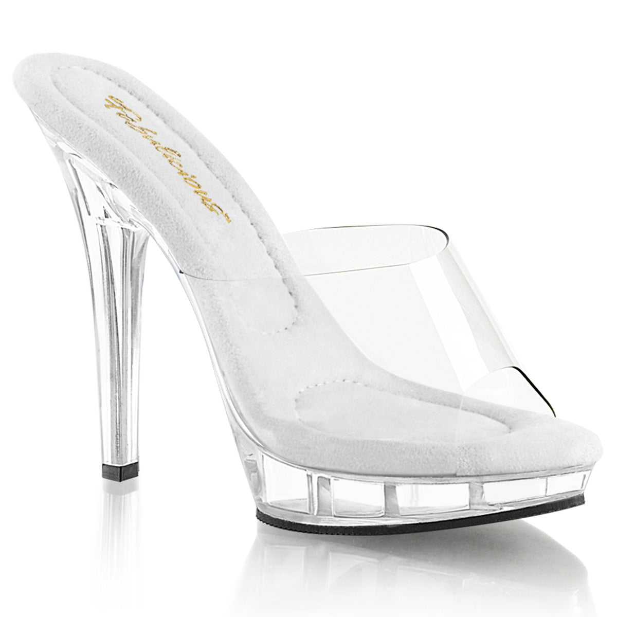 LIP-101 Fabulicious Clear 5 Inch Posing Shoes