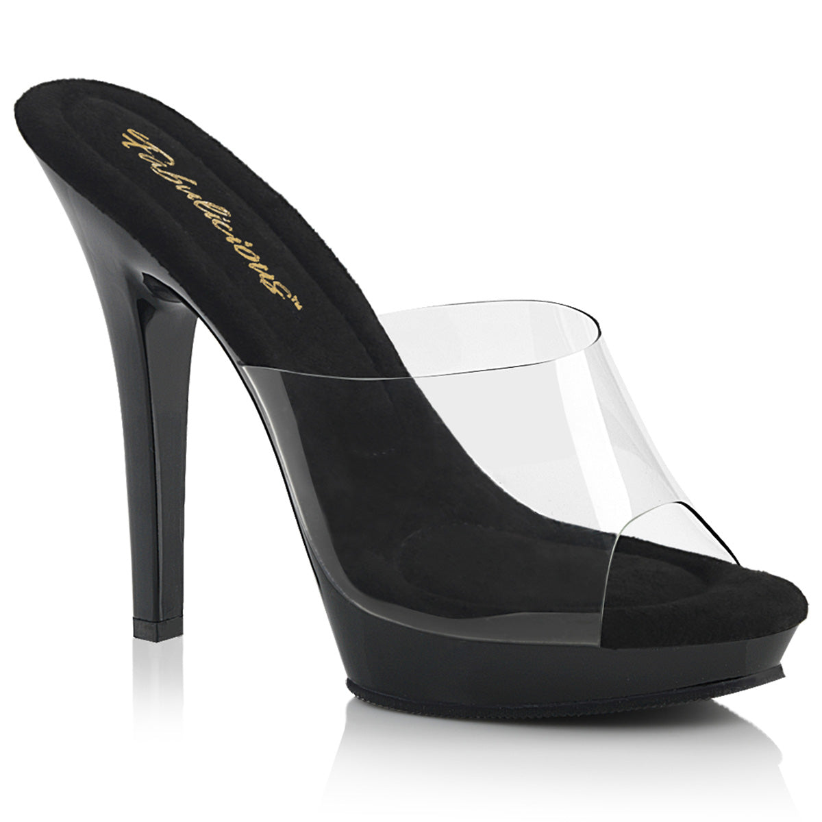 LIP-101 Fabulicious Clear Black 5 Inch Fetish Shoes