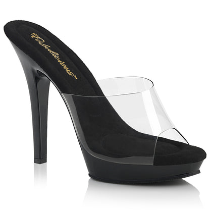 LIP-101 Fabulicious Clear Black 5 Inch Fetish Shoes