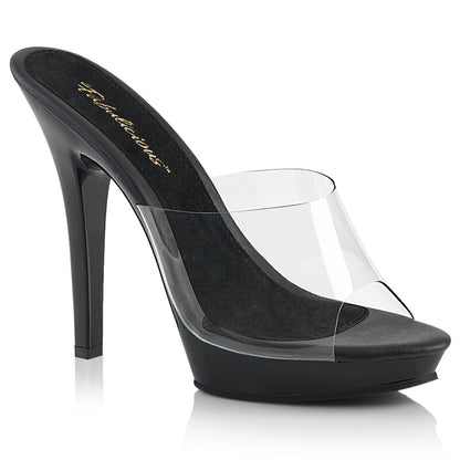 LIP-101 Fabulicious Clear Black 5 Inch Fetish Shoes