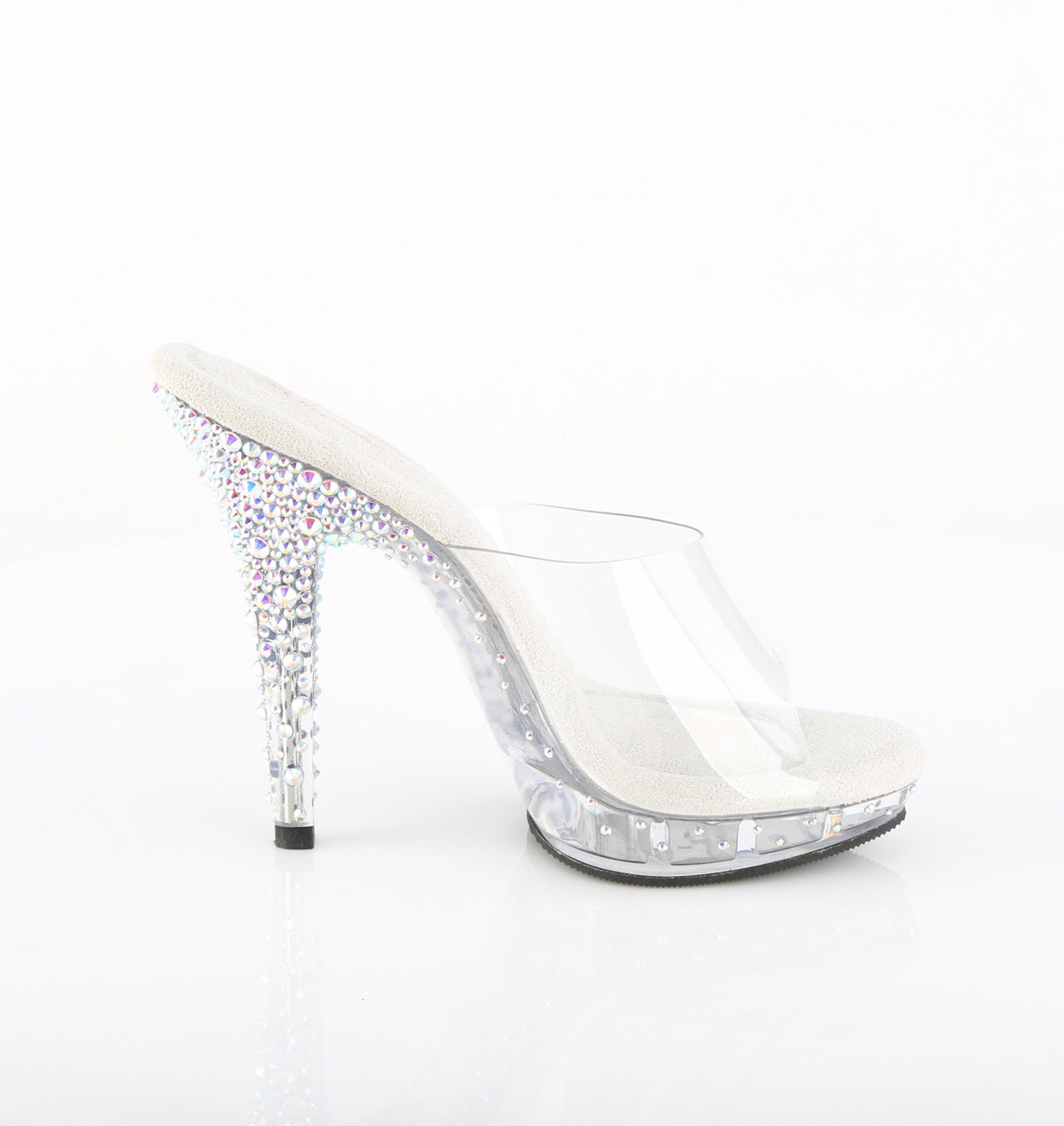LIP-101CAS Fabulicious Transparent 5 Inch Posing Shoes