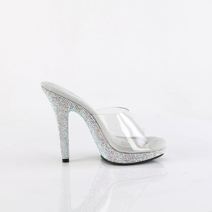 LIP-101DM Fabulicious Clear 5 Inch Posing Shoes