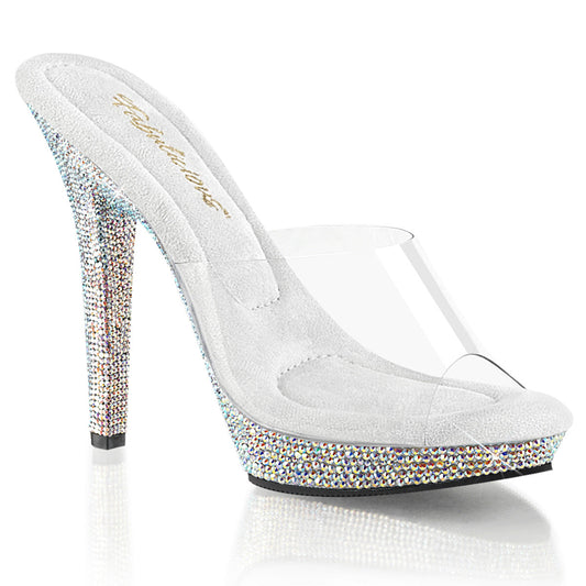 LIP-101DM Fabulicious 5" Heel Clear Bling Posing Comp Heels