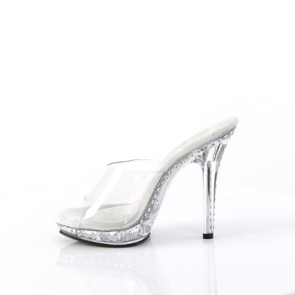 LIP-101LS Fabulicious Clear 5 Inch Posing Shoes