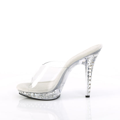 LIP-101SDT Fabulicious Clear 5 Inch Posing Shoes