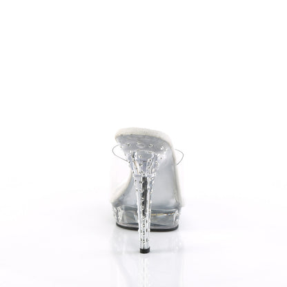 LIP-101SDT Fabulicious Clear 5 Inch Posing Shoes