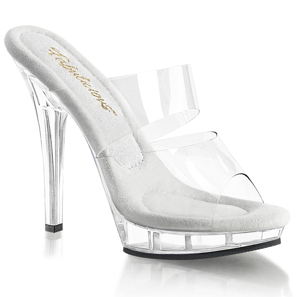 LIP-102 Fabulicious Clear 5 Inch Fitness Stage Shoes