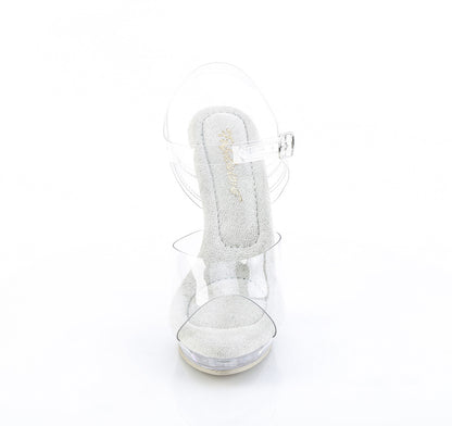 Fabulicious LIP-108 Clear Platform Sandals - 5 Inch Heels