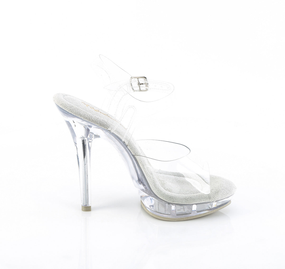 Fabulicious LIP-108 Clear Platform Sandals - 5 Inch Heels