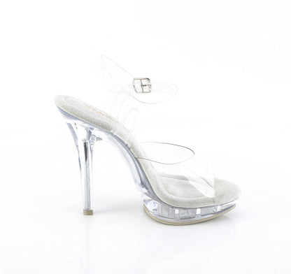 Fabulicious LIP-108 Clear Platform Sandals - 5 Inch Heels