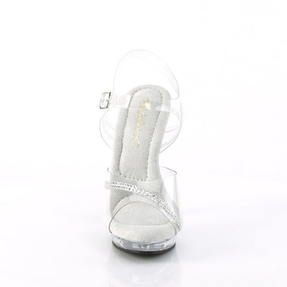 LIP-108R Fabulicious Clear 5 Inch Fitness Stage Shoes
