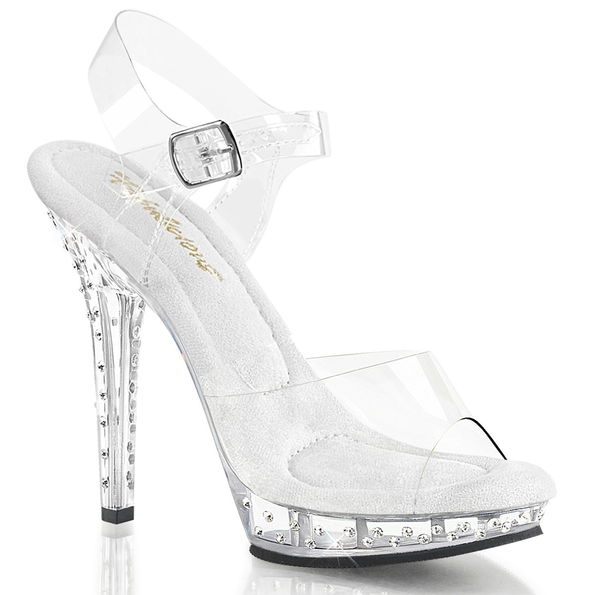 LIP-108SDT Fabulicious Clear 5 Inch Fitness Stage Shoes