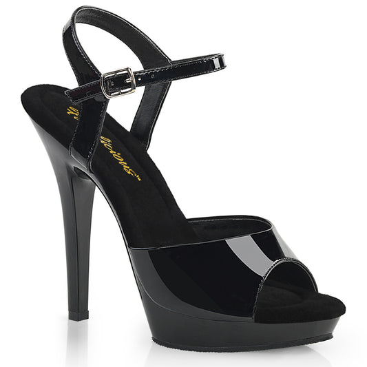 LIP-109 Fabulicious Black 5 Inch Glamour Shoes