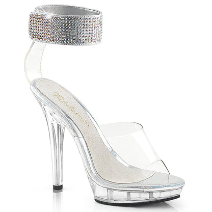 LIP-142 Fabulicious Clear 5 Inch Glamour Shoes Clear