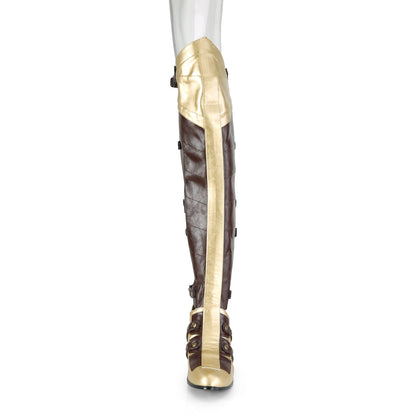 MAIDEN-8830 Funtasma Brown 2.5 Inch Costume Boots
