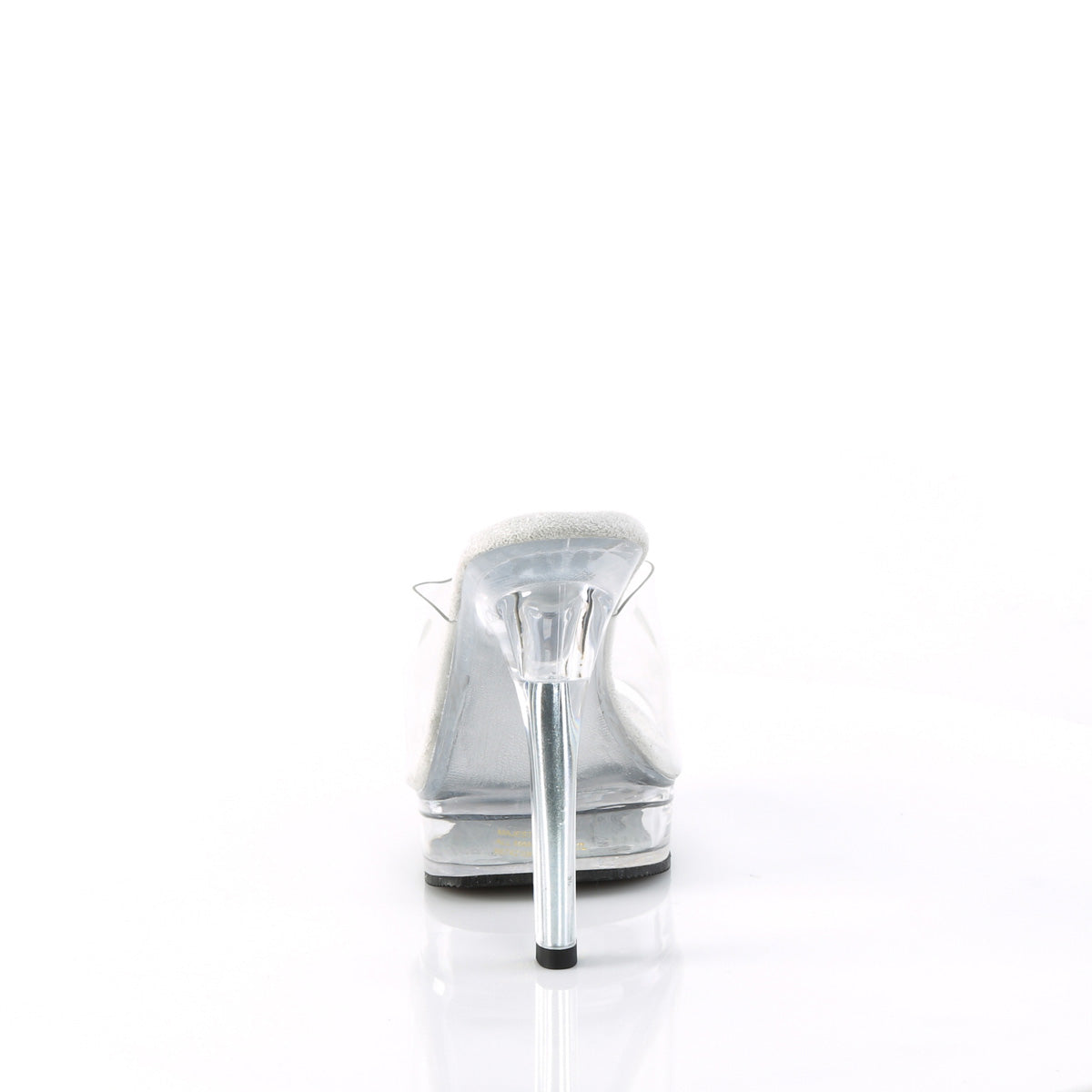 Fabulicious MAJESTY-501 Clear Platform Mules - 5 Inch Heels