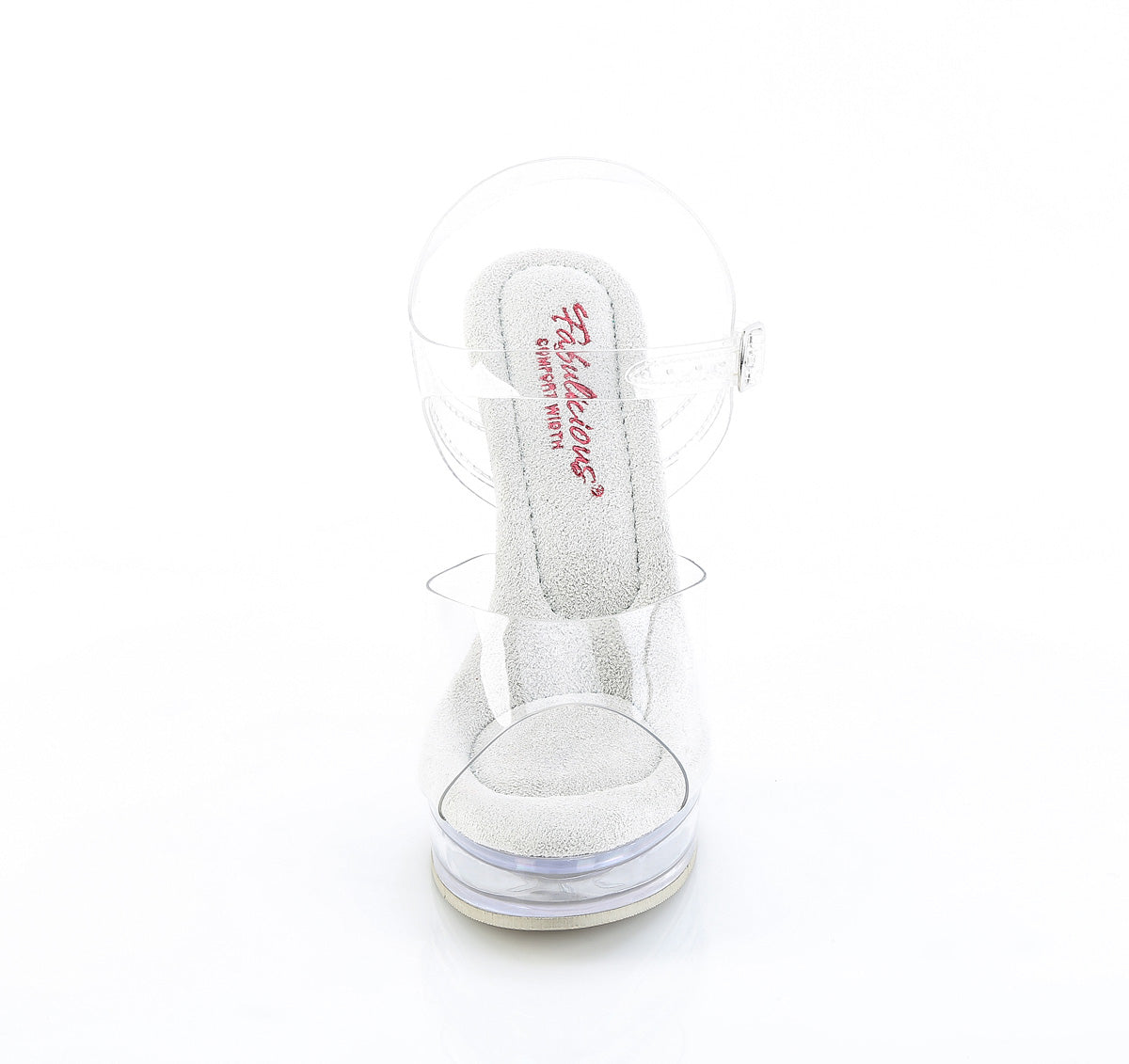 Fabulicious MAJESTY-508 Clear Platform Sandals - 5 Inch Heels