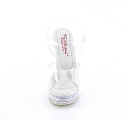 Fabulicious MAJESTY-508 Clear Platform Sandals - 5 Inch Heels