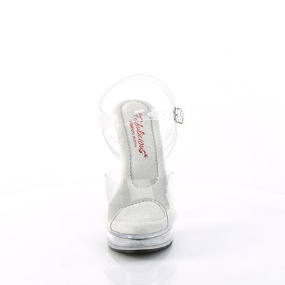 Fabulicious MAJESTY-508 Clear Platform Sandals - 5 Inch Heels