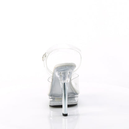 Fabulicious MAJESTY-508 Clear Platform Sandals - 5 Inch Heels