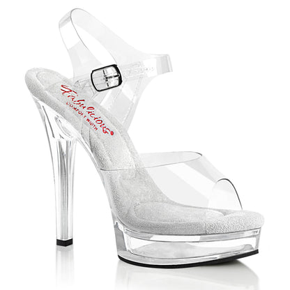 Fabulicious MAJESTY-508 Clear Platform Sandals - 5 Inch Heels