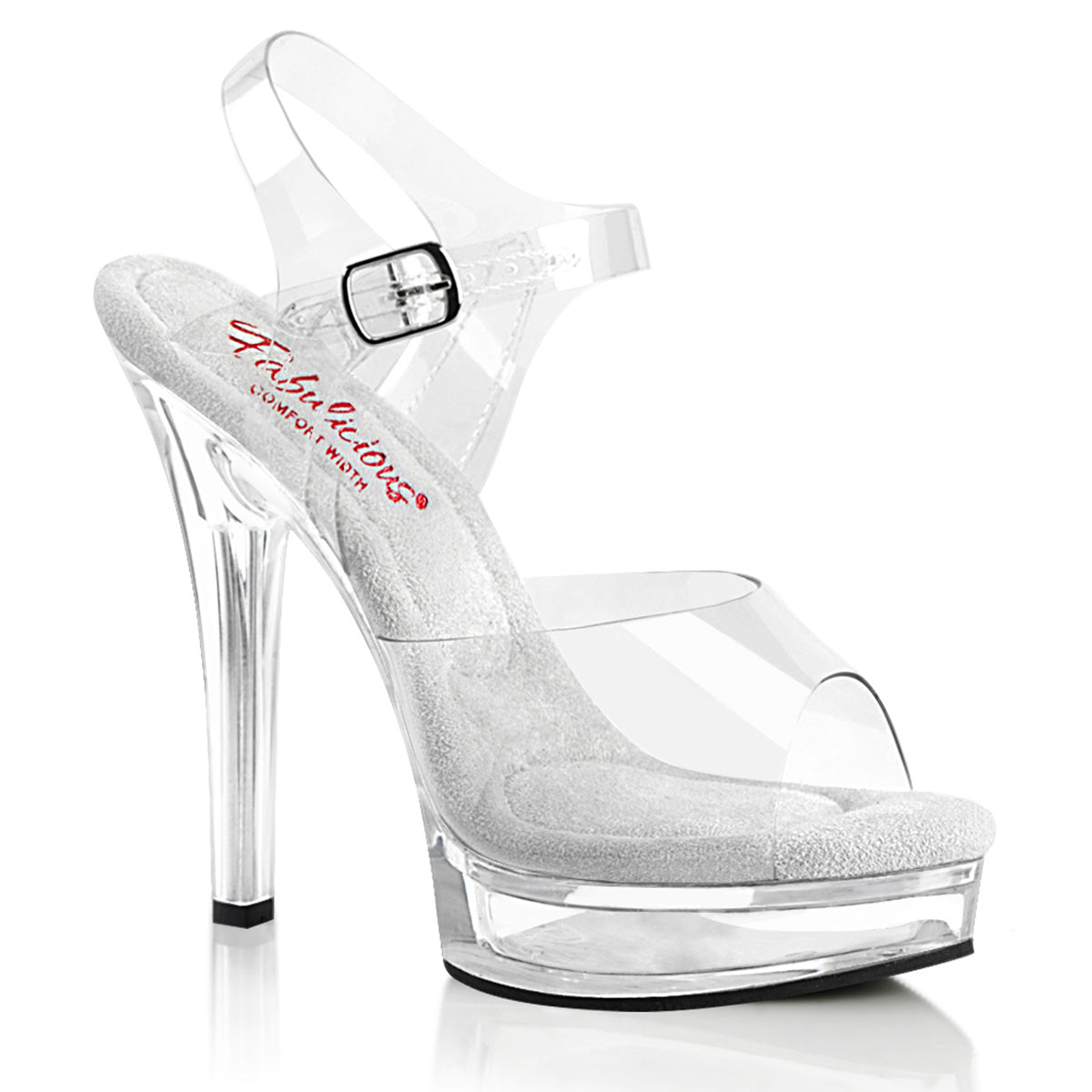 MAJESTY-508 Clear Posing Heels Fabulicious Ankle Strap Shoes