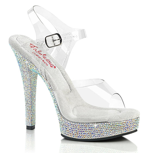 MAJESTY-508DM Fabulicious Clear 5 Inch Fitness Stage Shoes