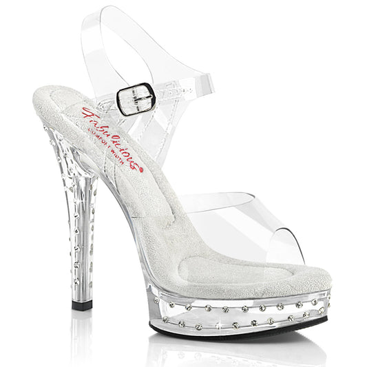 MAJESTY-508SDT Fabulicious Clear 5 Inch Posing Shoes