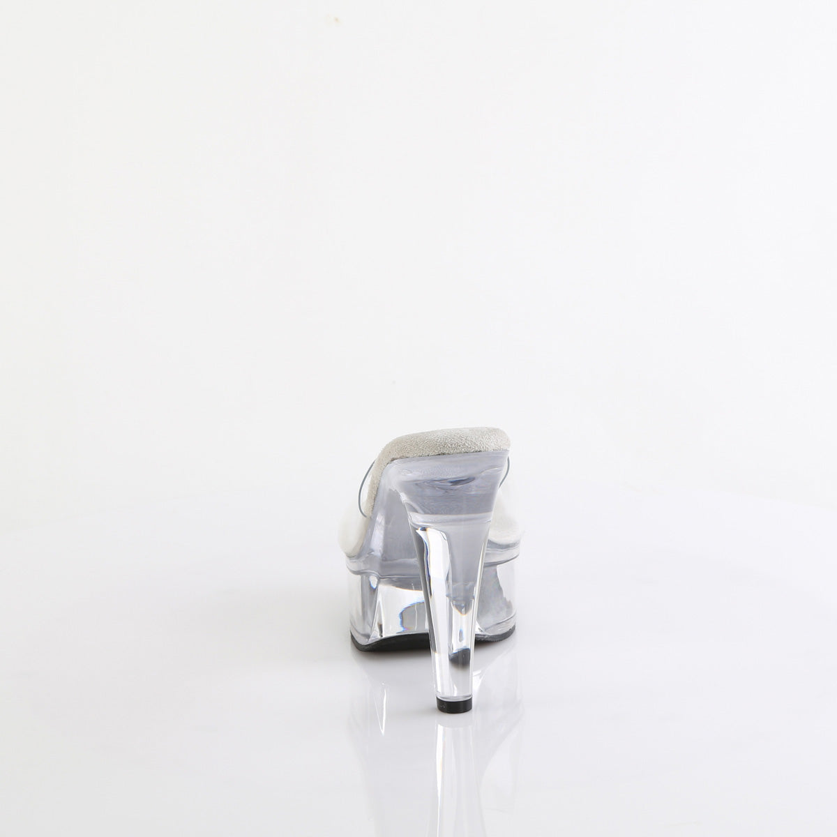 Fabulicious MARTINI-501 Clear Platform Mules - 5 Inch Heels