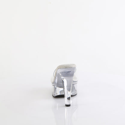 Fabulicious MARTINI-501 Clear Platform Mules - 5 Inch Heels