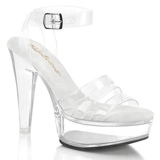MARTINI-505 Sexy Posing Comp Clear Perspex Ankle Strap Footwear