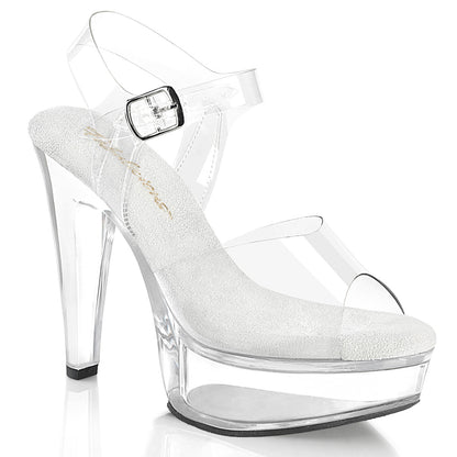 MARTINI-508 Fabulicious Transparent Pole Dancing Shoes with Clear Straps.