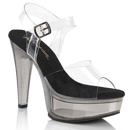 MARTINI-508 Fabulicious Smoke Tinted Pole Dancing Shoes.