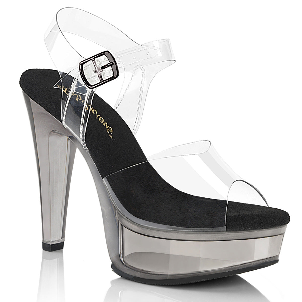 MARTINI-508 Fabulicious Smoke Tinted Pole Dancing Shoes.