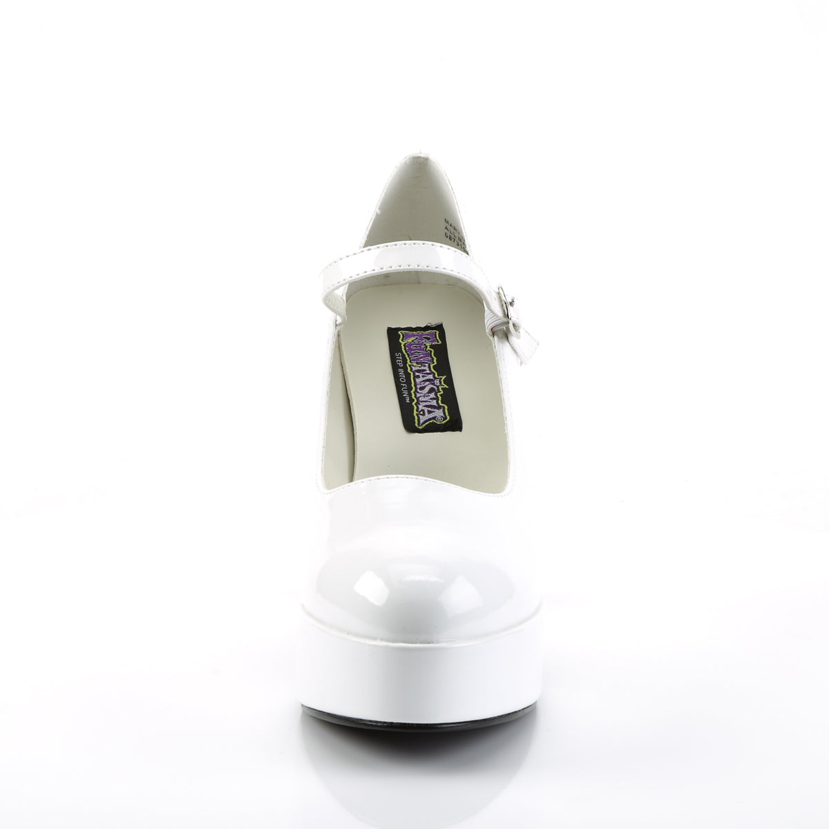Funtasma MARYJANE-50 White Platform Mary Jane Shoes - 4 Inch Heels