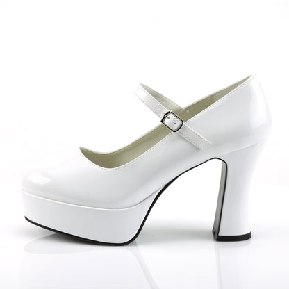 MARYJANE-50 Pleasers Funtasma 4" Heel White Patent Women's Sexy Shoes